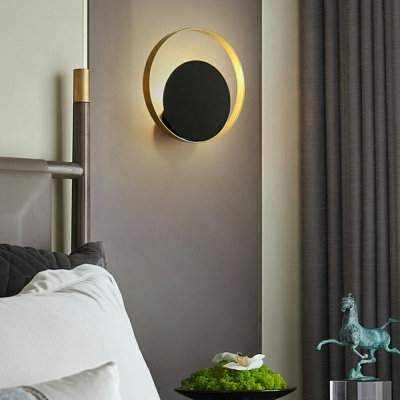 Round Shape Wall Light Sconce LED 1 Light Wall Mounted Light Fixture for Living Room
