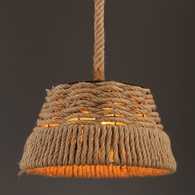 Suspension Pendant Industrial Hand-Wrapped Rope Light Suspension Pendant Light for Living Room
