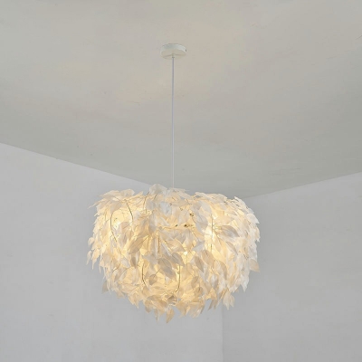 White Hanging Ceiling Lights Modern Elegant Chandelier Lighting Fixtures for Living Room