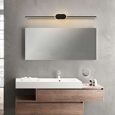 1-Light Wall Mounted Lamp Contemporary Style Linear Shape Metal Third Gear Vanity Mirror Lights