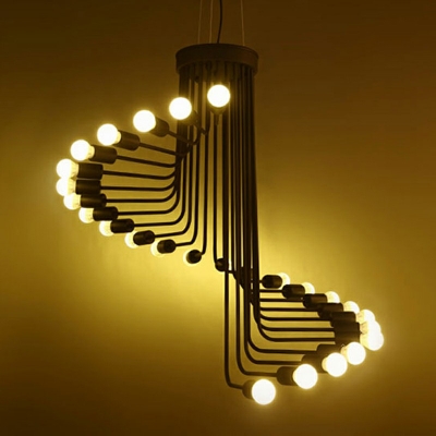 16-Light Pendant Ceiling Lights Minimalist Style Sputnik Shape Metal Chandelier Lighting