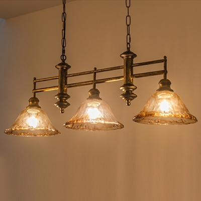 Industrial 3 Glass Light Island Chandelier Lights Vintage Chandelier Lighting Fixtures for Dinning Room