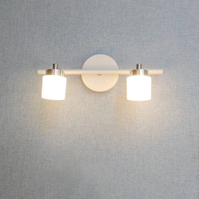 Mid Century Modern Cylinder Wall Mounted Light Fixture Glass Wall Sconce Lighting