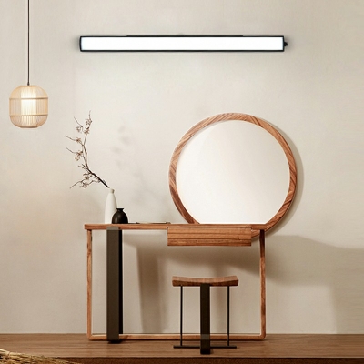 Minimalistic Linear White Light Vanity Light Fixtures Metal and Acrylic LED Lights for Vanity Mirror