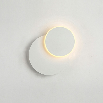 Nordic Warm Light Moon Sconce Light Fixture Acrylic and Metal Wall Sconce Lighting