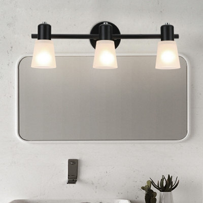 Three Lights Industrial Cup Wall Sconce Lighting Glass Vanity Light Fixtures