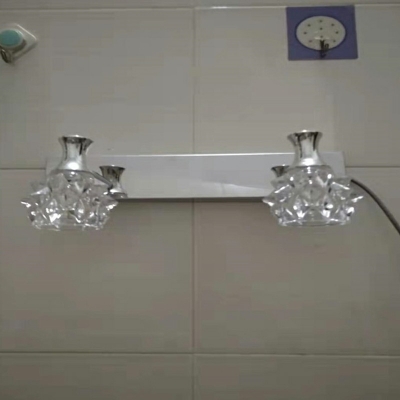 Traditional Glass Flush Mount Wall Sconce American Style Vanity Mirror Lights for Bathroom