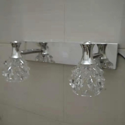 Traditional Glass Flush Mount Wall Sconce American Style Vanity Mirror Lights for Bathroom