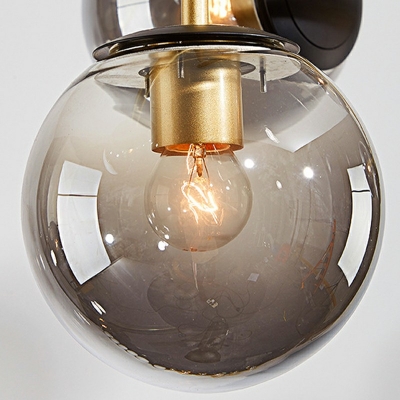 6-Light Hanging Island Lights Minimal Style Globe Shape Metal Chandelier Light