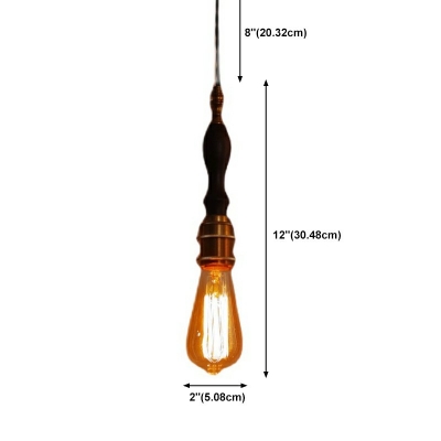 Industrial Suspension Pendant Bulb Shape Hanging Light Fixtures for Living Room