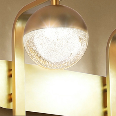 Modernist Natural Light Global Wall Mounted Vanity Light Glass Vanity Mirror Bath Light