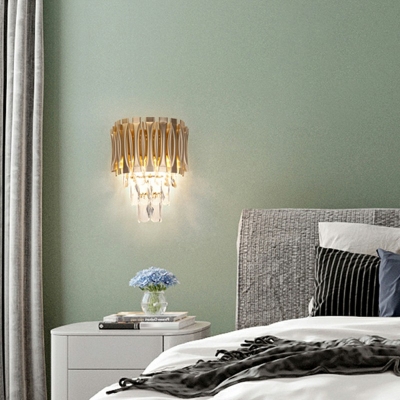Wall Mounted Lamps Crysyal Flush Mount Wall Sconce for Bedroom