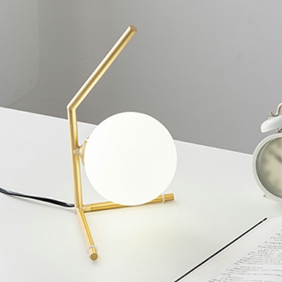 1 Bulb Metal Desk Lamp Glass Lampshade Reading Lamp Study Room Desk Lighting