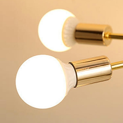 Gold Burst Chandelier Lamp Modern Style Metal 12 Lights Chandelier Light Fixture