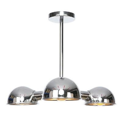 Metal 3 Lights Suspended Lighting Fixture Basic Chandelier Lamp for Living Room