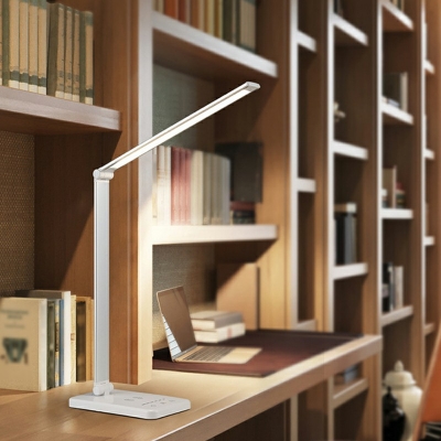 Modern Remote Control Stepless Dimming Slim Line Reading Book Light Acrylic and Metal Night Table Lamps