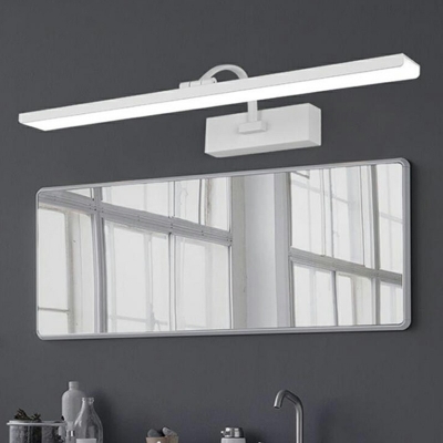 Simple White Light Linear Vanity Light Fixtures Metal and Aluminum Led Vanity Light Strip