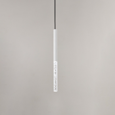 Tubular Pendant Light Fixtures Modern Style Metal 1-Light Hanging Pendant Lights in Gold