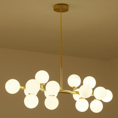 16-Light Chandelier Lighting Fixture Modern Style Globe Shape Metal Large Kitchen Pendant Lights