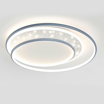 Contemporary Style LED Ceiling Lamp Round Flush Mount Ceiling Light for Sleeping Room