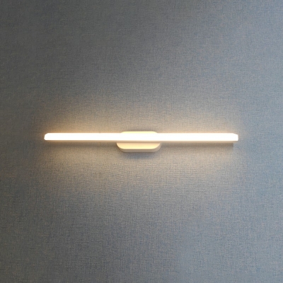 Minimalistic Metal and Acrylic Led Vanity Light Strip Linear Vanity Light Fixtures