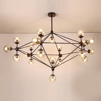 Pendant Lighting Fixtures Industrial Style Glass Suspension Pendant Light for Living Room