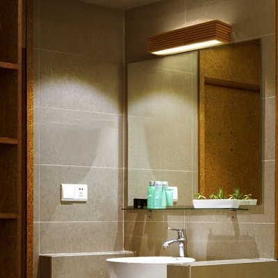 Vanity Light Fixtures Modern Style Wood Wall Vanity Light for Bathroom