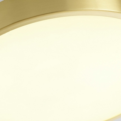 1-Light Flush Mount Light Modernist Style Dish Shape Metal Third Gear Ceiling Mounted Fixture
