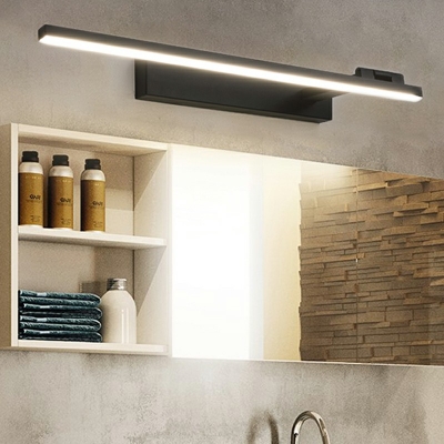 Contemporary Linear Natural Light Vanity Light Fixtures Metal and Aluminum Led Vanity Light Strip