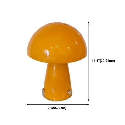 Mid-Century Modern Mushroom Night Table Lamps Yellow Glass Table Lamp for Bedroom