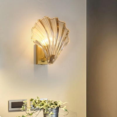 Postmodern Wall Sconce Lighting Clear Glass Wall Mounted Lights for Bedroom