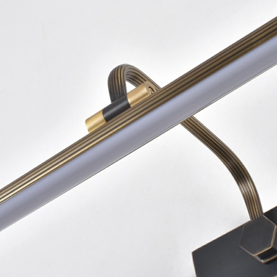 Simplistic Rectangle Vanity Light Fixtures Metal and Acrylic Led Vanity Light Strip