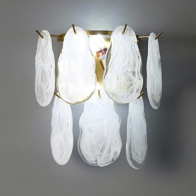 Wall Mounted Lamps Gold Metal 2 Light Flush Mount Wall Sconce for Bedroom