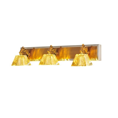 Countryside Crystal and Metal Wall Mounted Vanity Lights Warm Light Wall Mounted Light Fixture