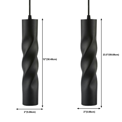Cylinder Pendant Light Fixtures Modern Style Metal 1-Light Hanging Pendant Lights in Gold