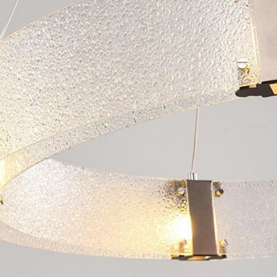 Glass LED Chandelier Lighting Fixtures Modern Simplicity Hanging Chandelier for Dining Room