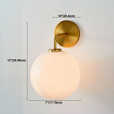 Industrial Globe Wall Mounted Light Fixture Glass Wall Sconce Lighting