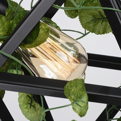 Industrial Plants Down Lighting 1 Head Hanging Light Kit for Living Room