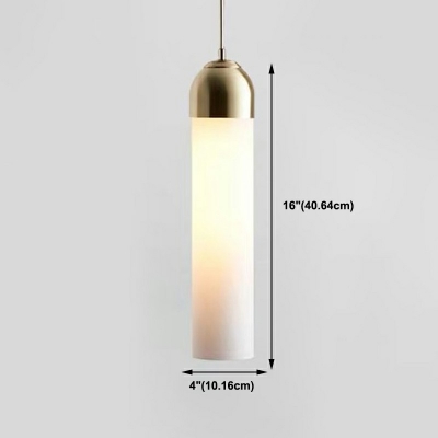 Minimalist Cylindrical Down Lighting Pendant Glass Pendant Lighting Fixtures