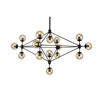 Pendant Lighting Fixtures Industrial Style Glass Suspension Pendant Light for Living Room