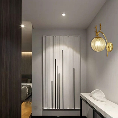 Wall Light Fixture Modern Style Glass Wall Light For Living Room