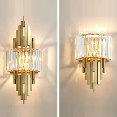 2 Light Postmodern Wall Sconce Lighting Crysyal Wall Mounted Lights for Living Room Bedroom