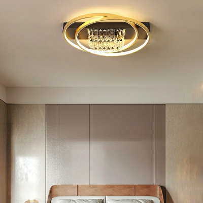 3-Light Flush Mount Light Minimalism Style Square Shape Metal Ceiling Mounted Fixture