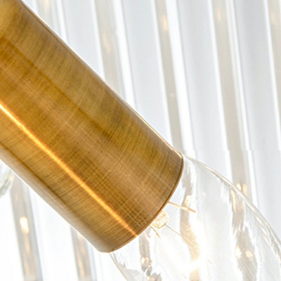 4-Light Semi Flush Pendant Light Traditional Style Drum Shape Metal Ceiling Mounted Fixture