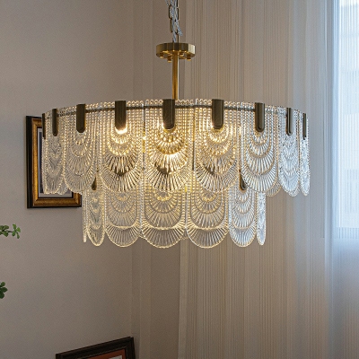 Ceiling Pendant Light Traditional Style Glass Pendant Light Fixture for Living Room
