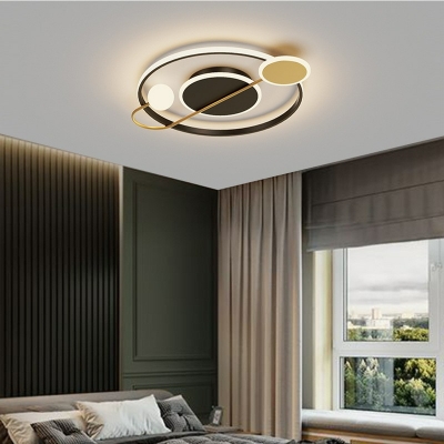 Metal Flush Mount Ceiling Light Modern Style LED Ceiling Lamp for Living Room