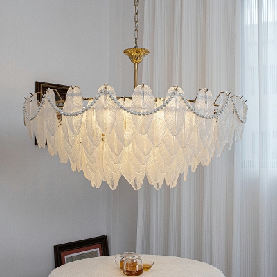 Pendant Lighting Fixtures Traditional Style Glass Pendant Chandelier for Living Room