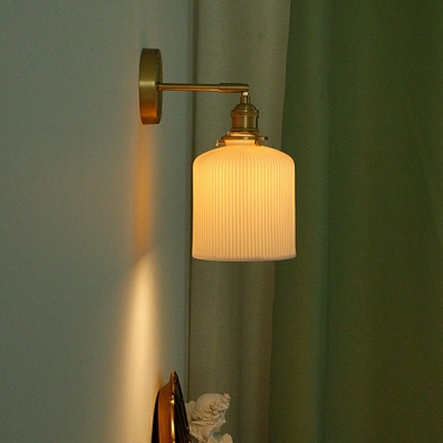 Postmodern Wall Sconce Lighting White Shade Wall Mounted Lights for Bedroom