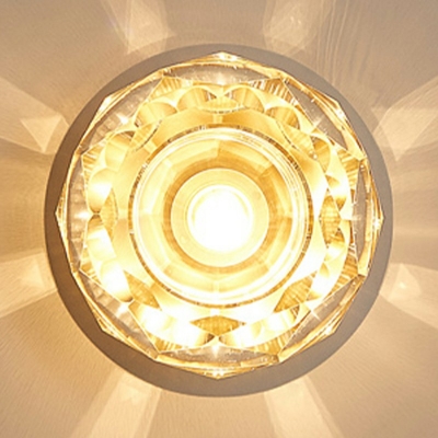 1-Light Flush Mount Pendant Light Modernist Style Globe Shape Metal Ceiling Mounted Fixture