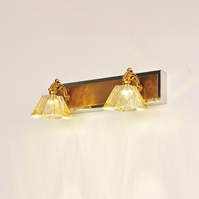 Countryside Crystal and Metal Wall Mounted Vanity Lights Warm Light Wall Mounted Light Fixture